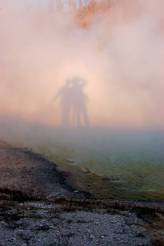 Self Portait with Wife at Yellowstone, 2006 by Fort Photo